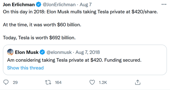 Three Year Anniversary Of Elon Musk S Funding Secured Tweet 100 Biggest Companies In The World Freedom Holding The Red Flag Factory In Belize Reply To Readers Regarding Our Marketing E Mails Stansberry Investor